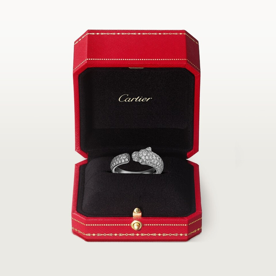panthère de cartier ring small model paved