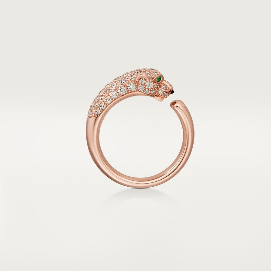 panthère de cartier ring small model half-paved