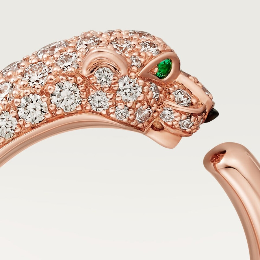 panthère de cartier ring small model half-paved