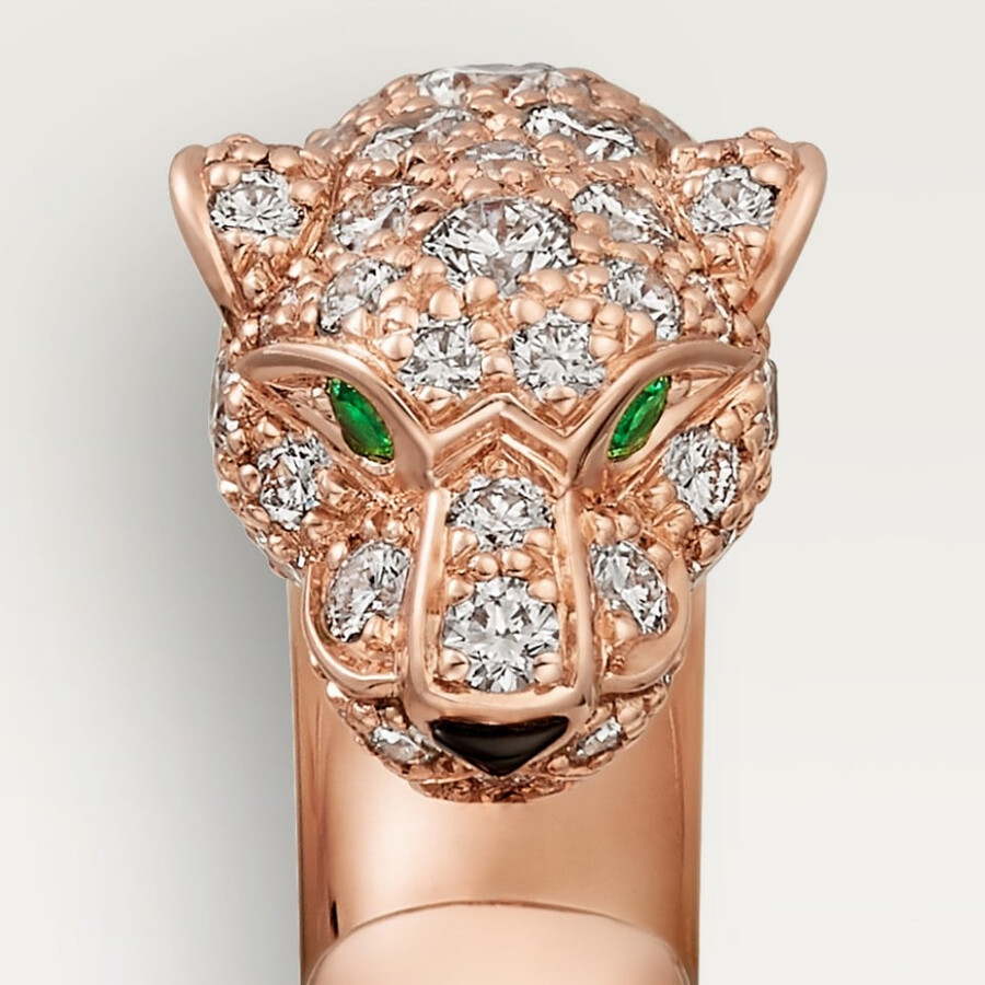 panthère de cartier ring small model half-paved