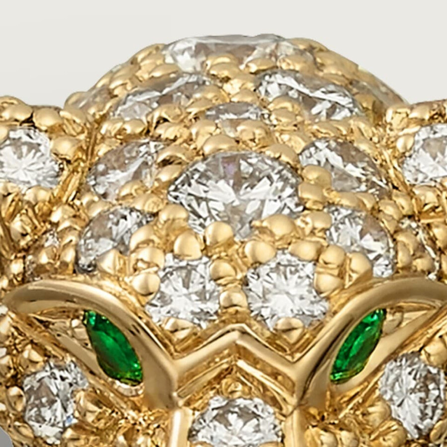 panthère de cartier ring small model half-paved