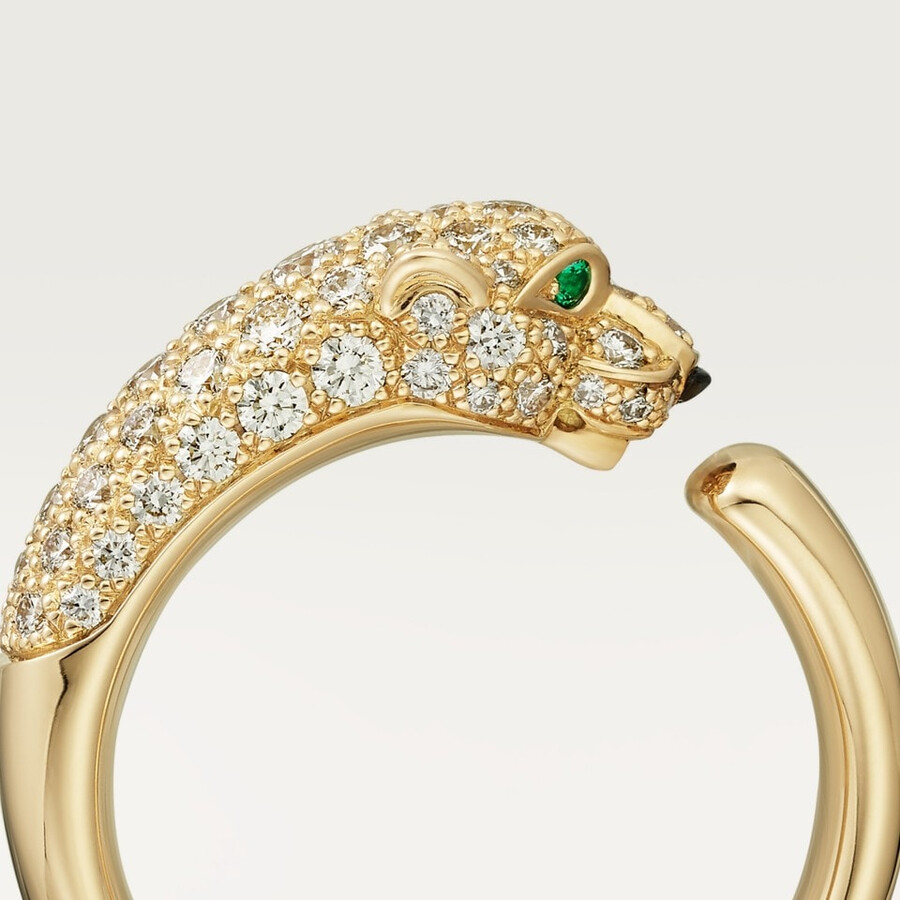 panthère de cartier ring small model half-paved