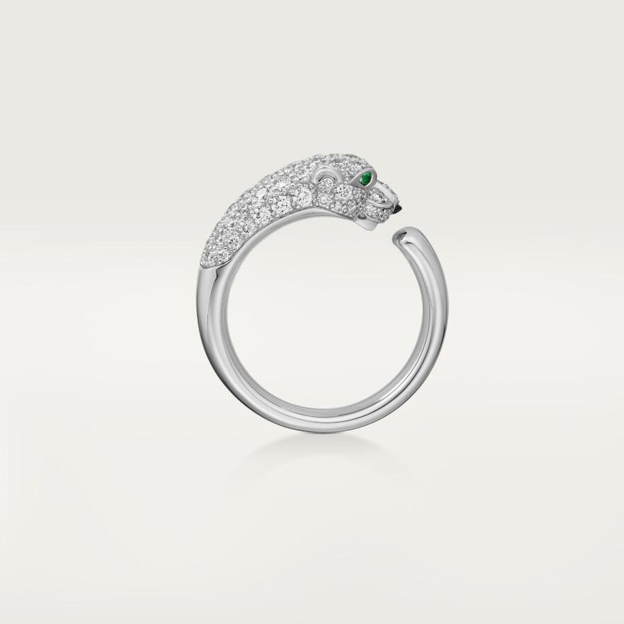 panthère de cartier ring small model half-paved