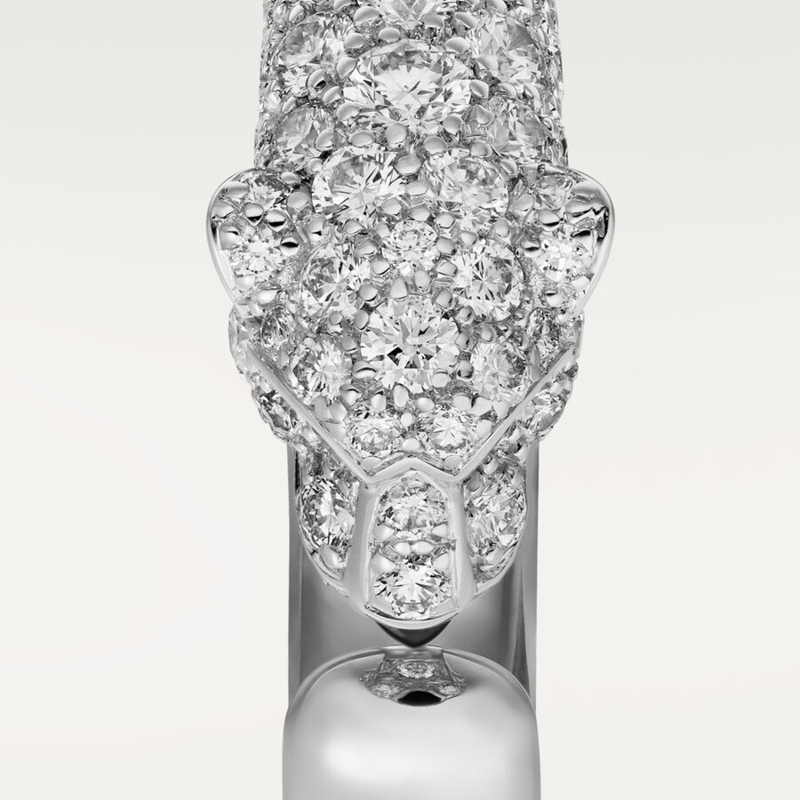 panthère de cartier ring small model half-paved