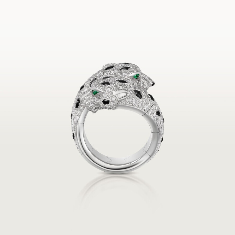 panthère de cartier ring articulated paved