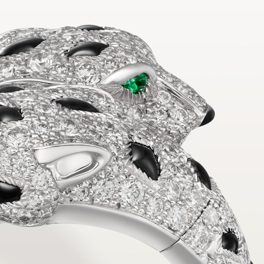 panthère de cartier ring articulated paved