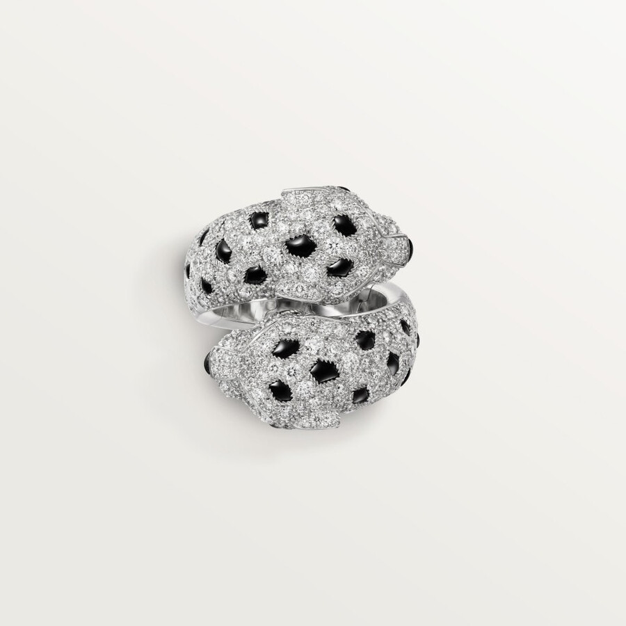 panthère de cartier ring articulated paved