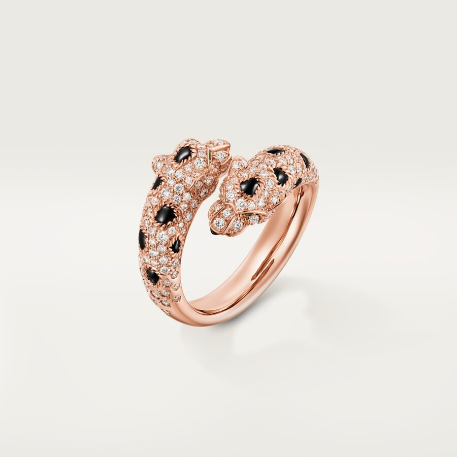 panthère de cartier ring semi-paved