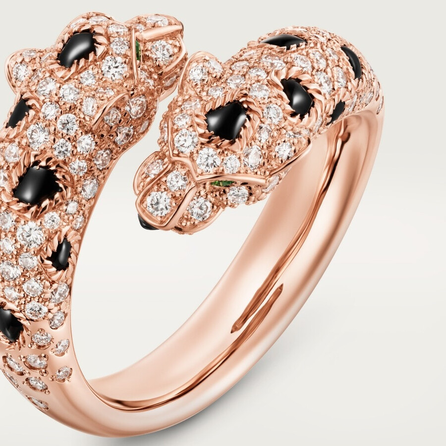 panthère de cartier ring semi-paved