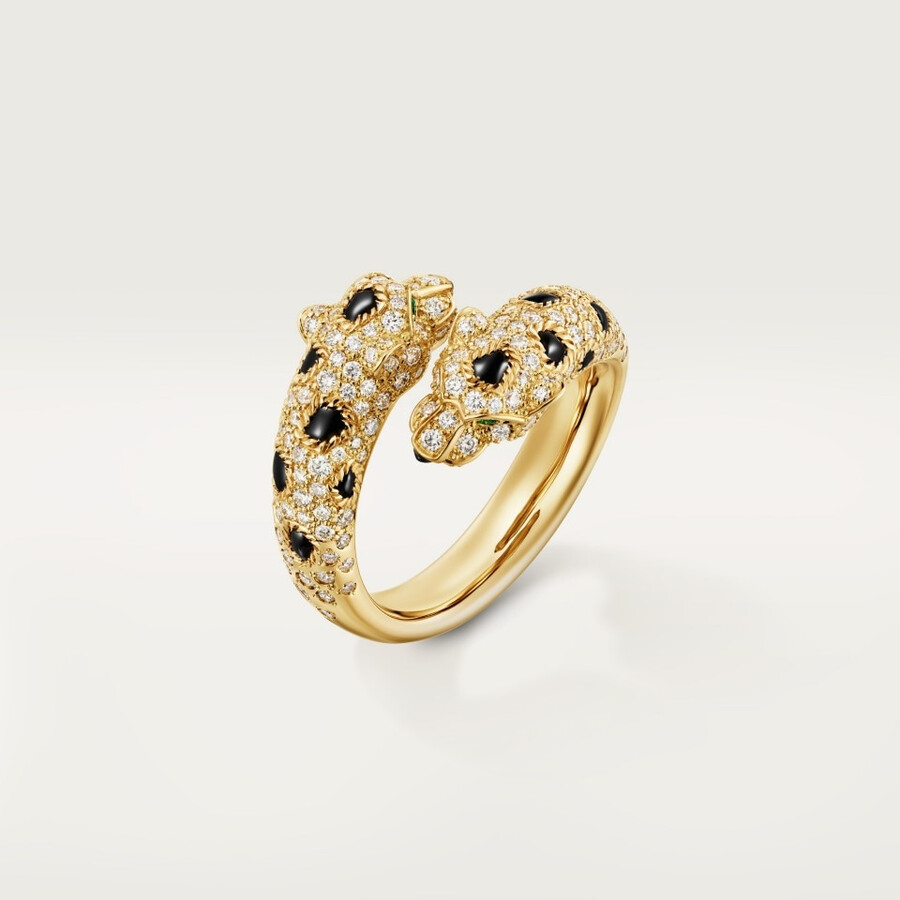 panthère de cartier ring semi-paved