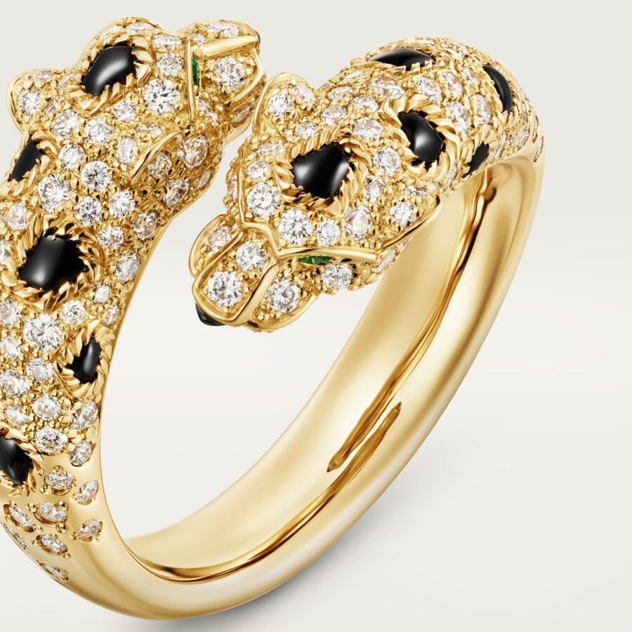 panthère de cartier ring semi-paved