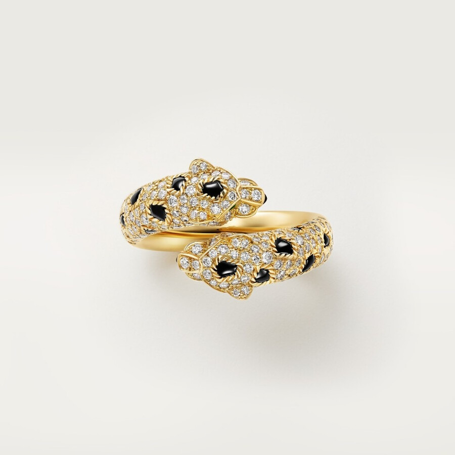 panthère de cartier ring semi-paved