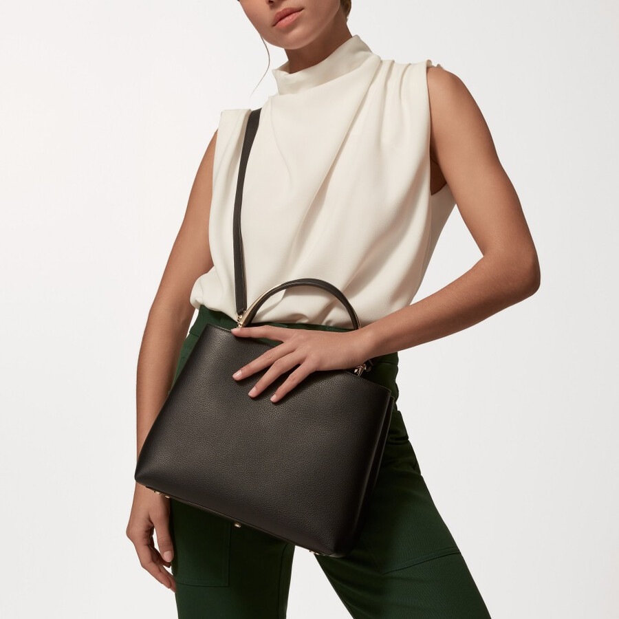 medium model handle bag panthère double