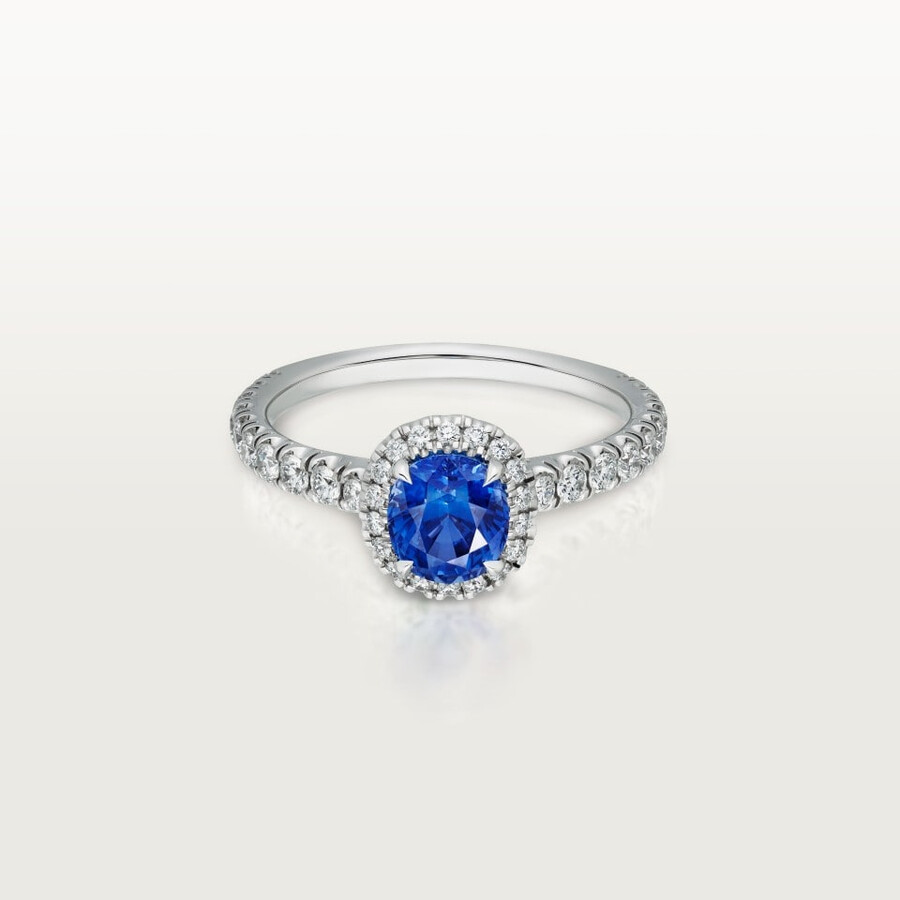 cartier destinée solitaire oval-cut sapphire paved