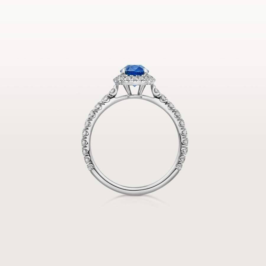 cartier destinée solitaire oval-cut sapphire paved