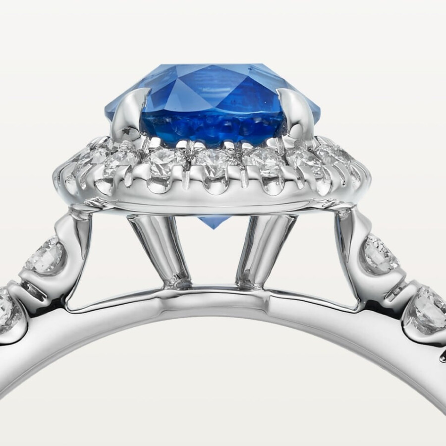 cartier destinée solitaire oval-cut sapphire paved