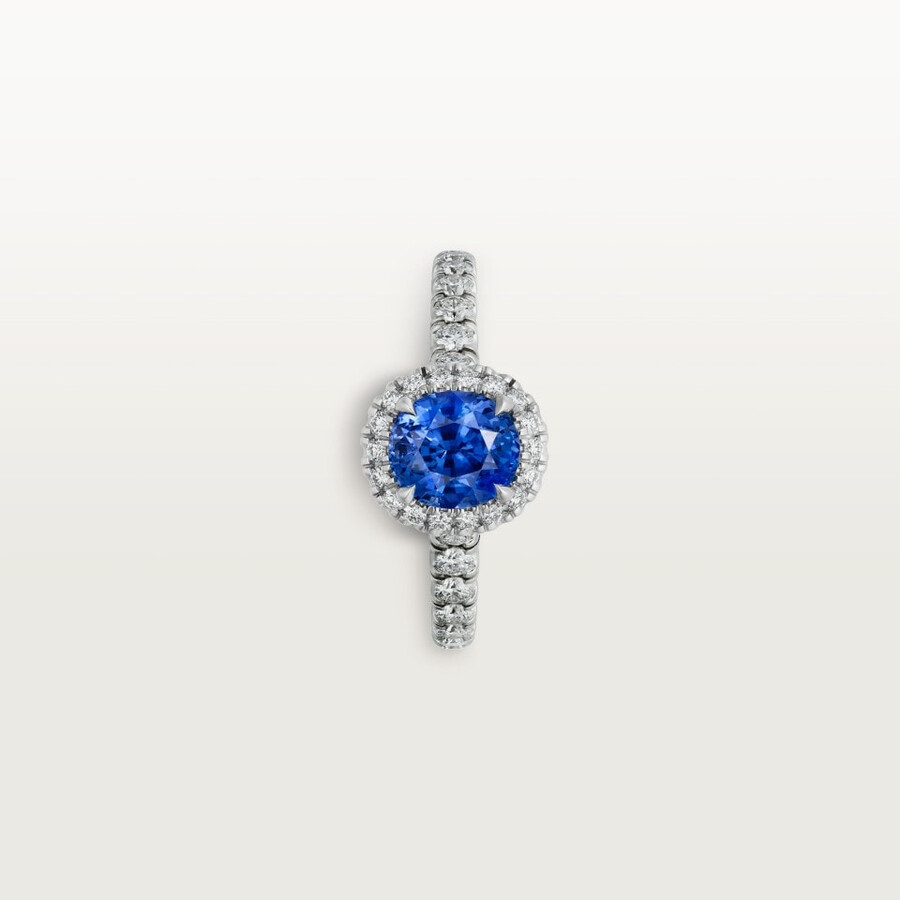 cartier destinée solitaire oval-cut sapphire paved