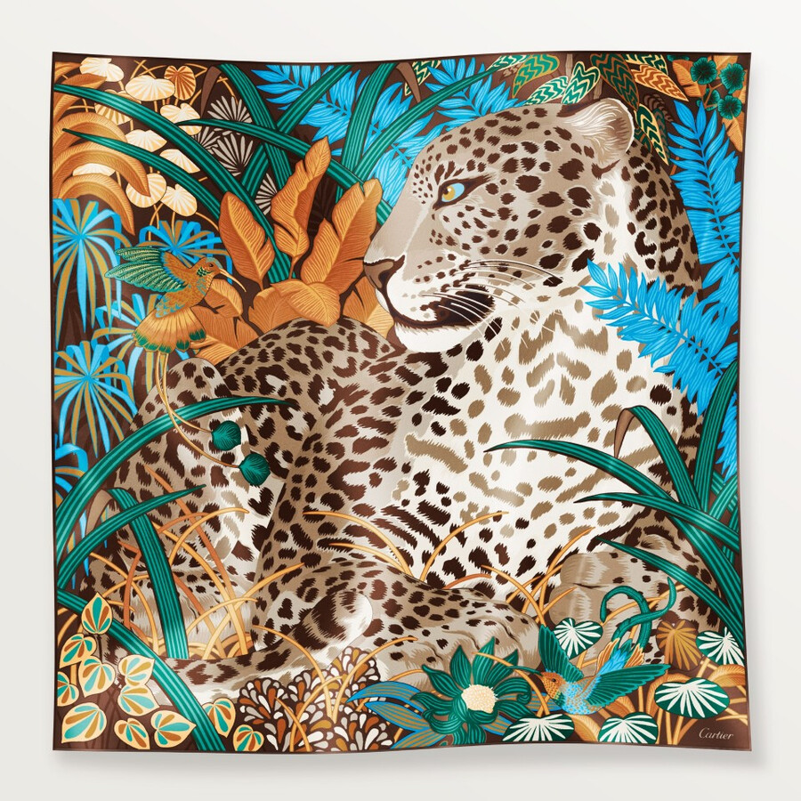 panther in the jungle motif square 90