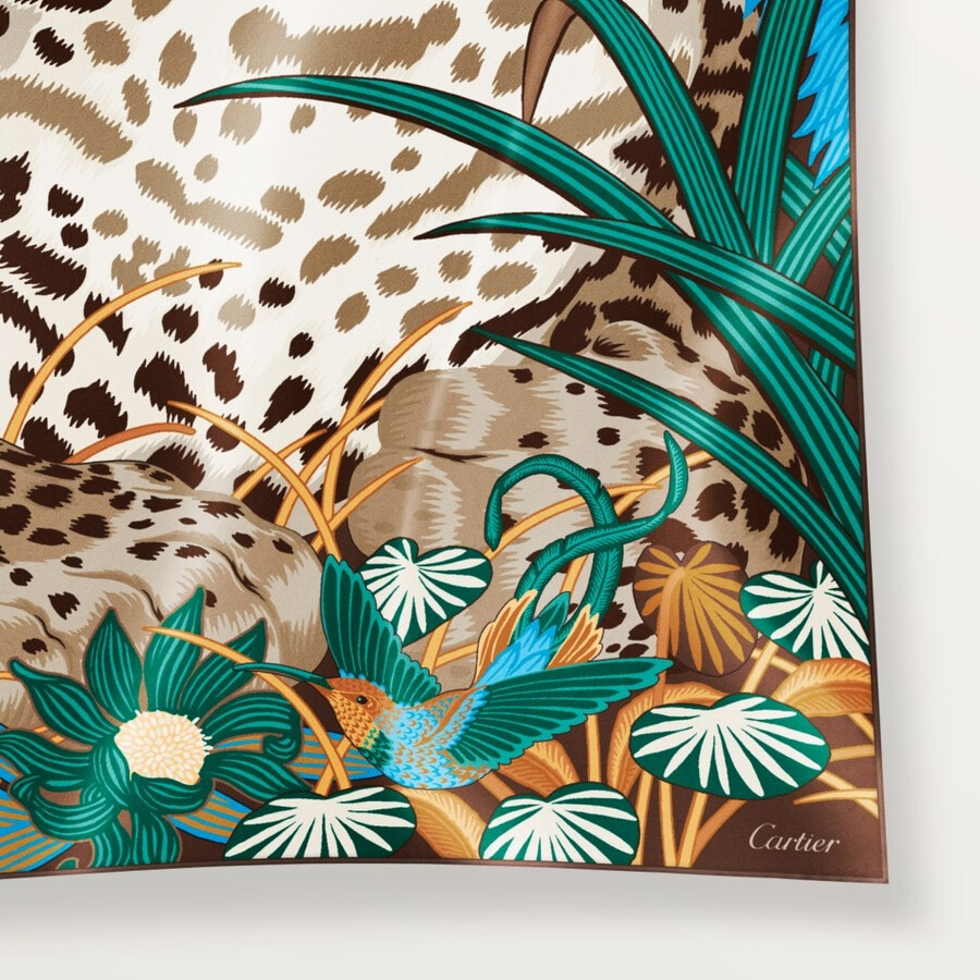 panther in the jungle motif square 90