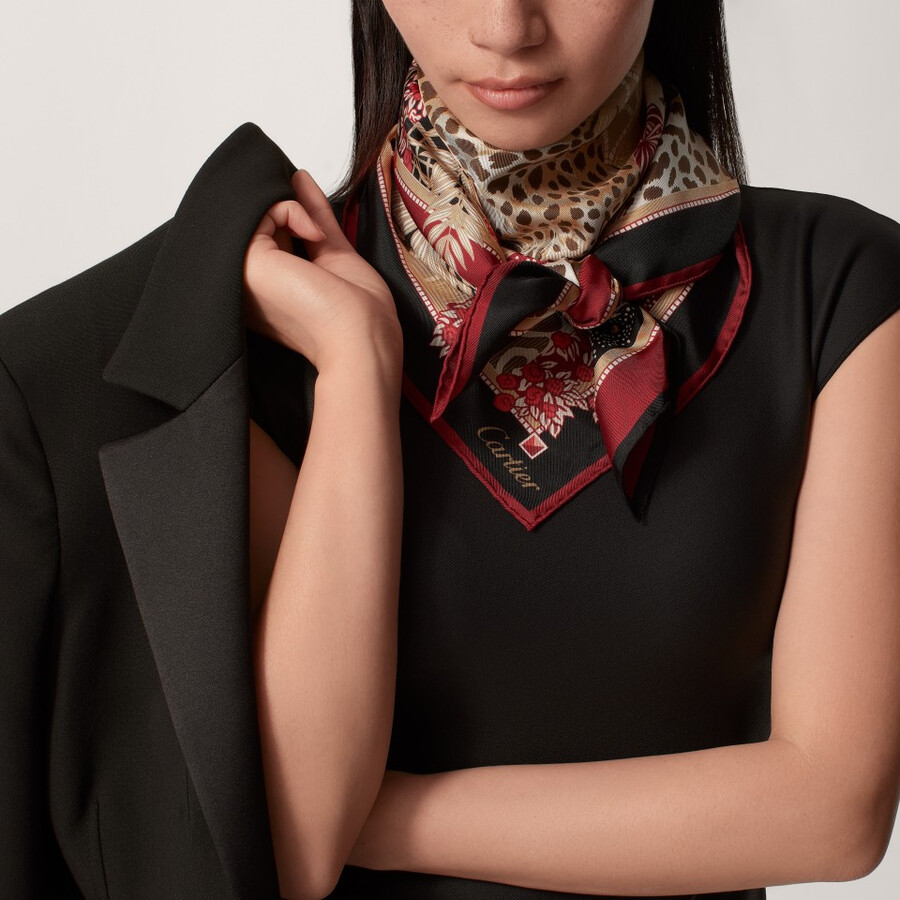 90 scarf woman with a panther