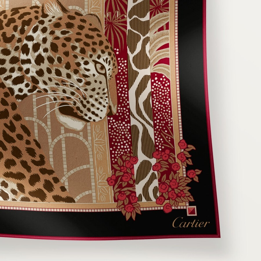 90 scarf woman with a panther