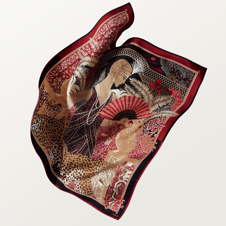90 scarf woman with a panther
