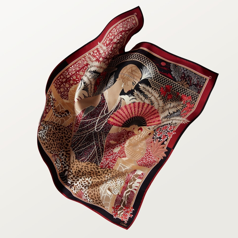 90 scarf woman with a panther