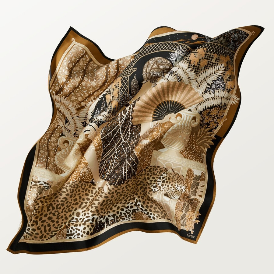 90 scarf woman with a panther