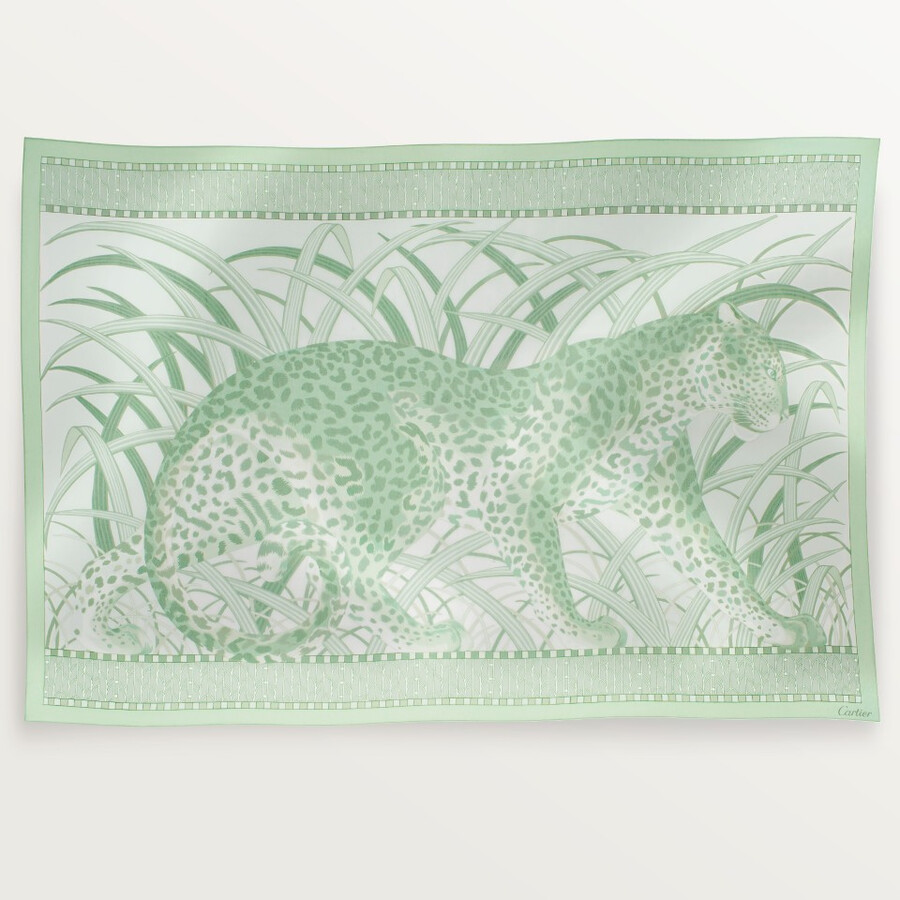 rectangular scarf panther in the jungle