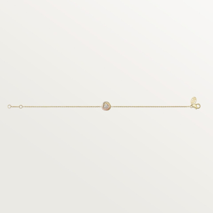 trinity bracelet on chain 1 diamond