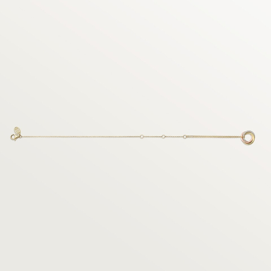 trinity bracelet on chain diamonds