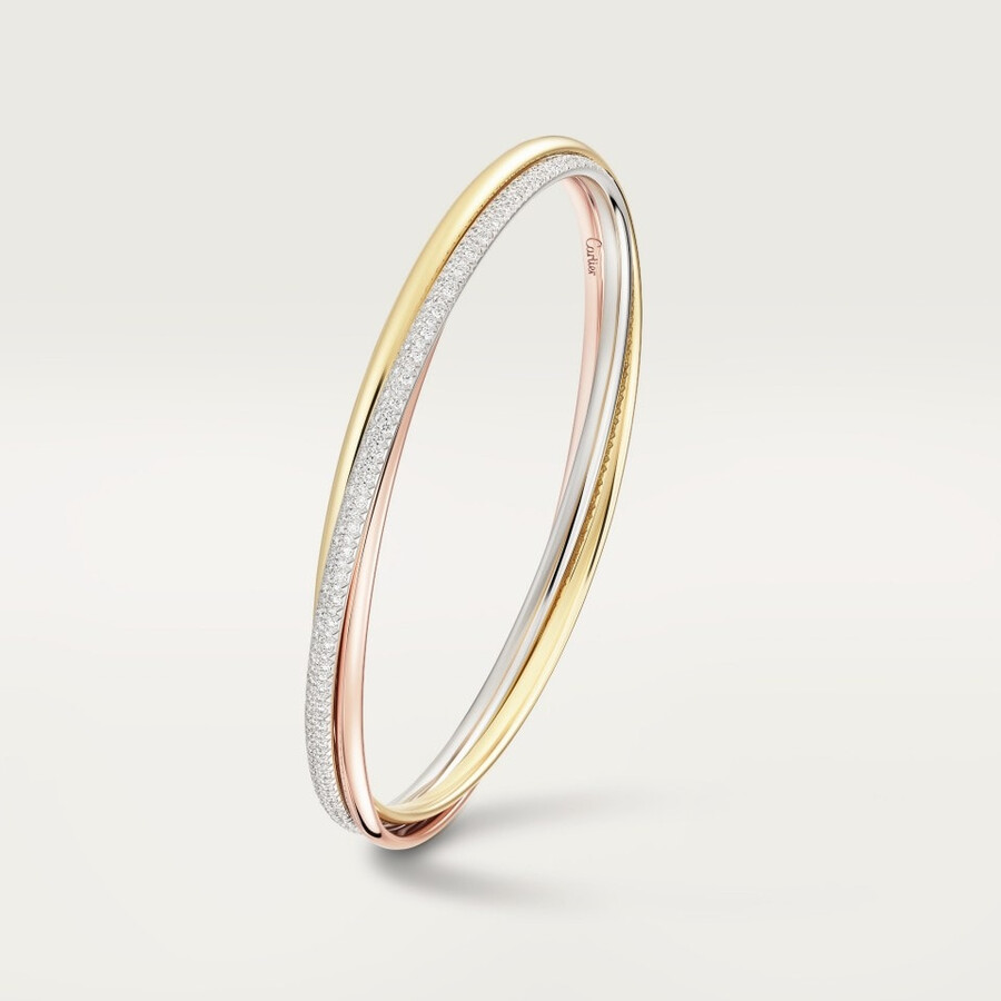 trinity bracelet small model half-paved