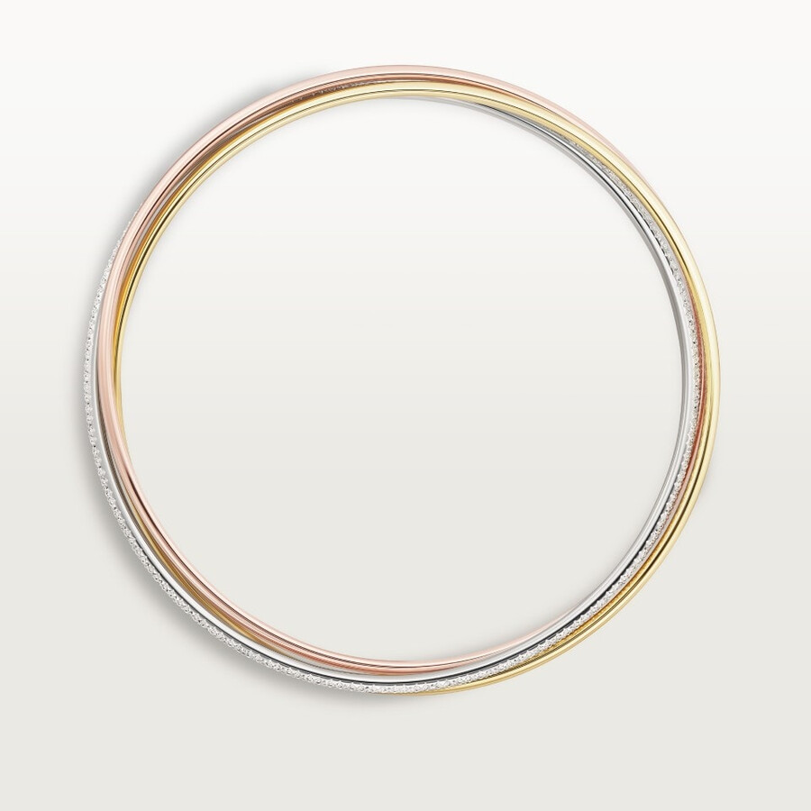 trinity bracelet small model half-paved