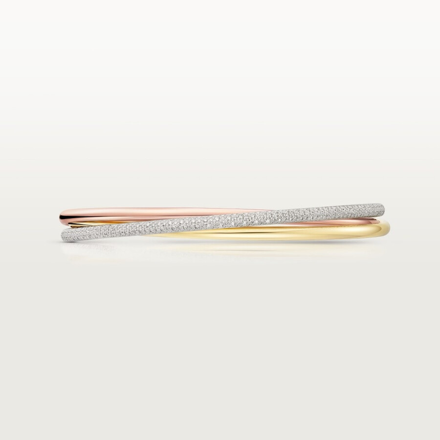 trinity bracelet small model half-paved