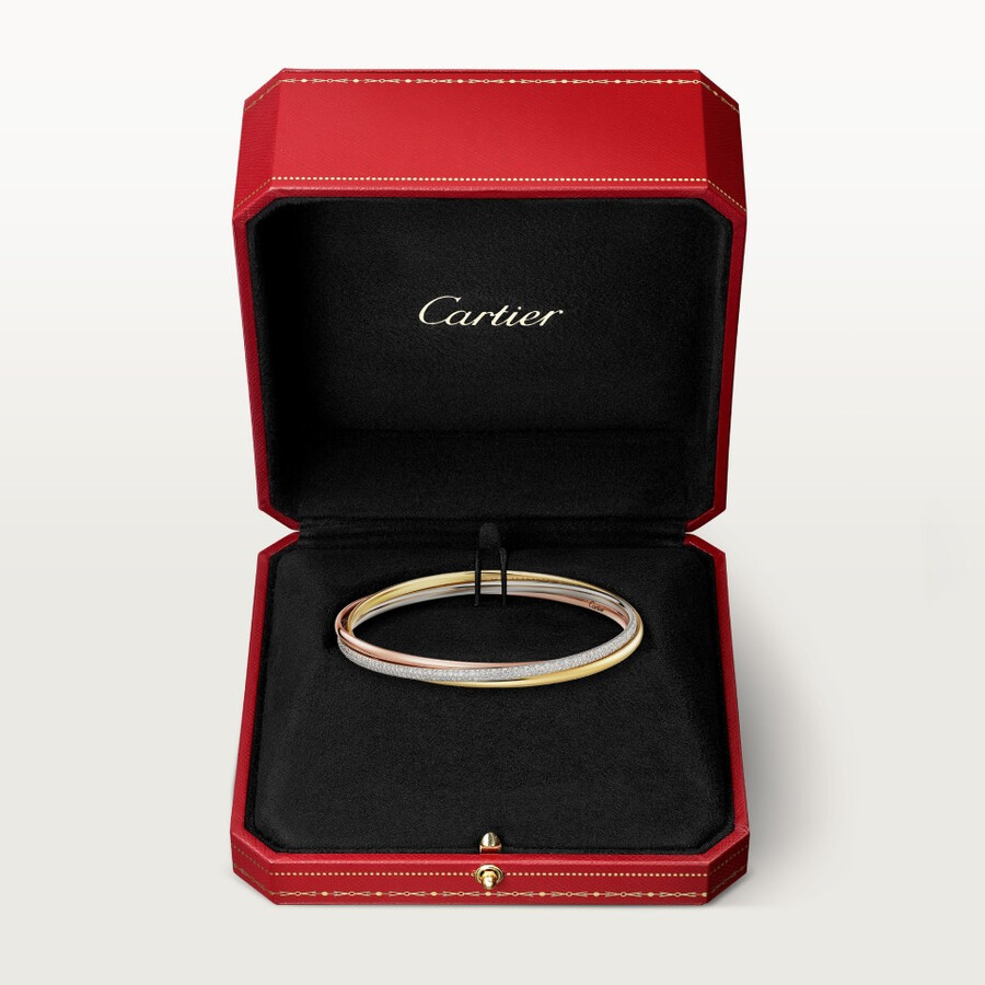 trinity bracelet small model half-paved