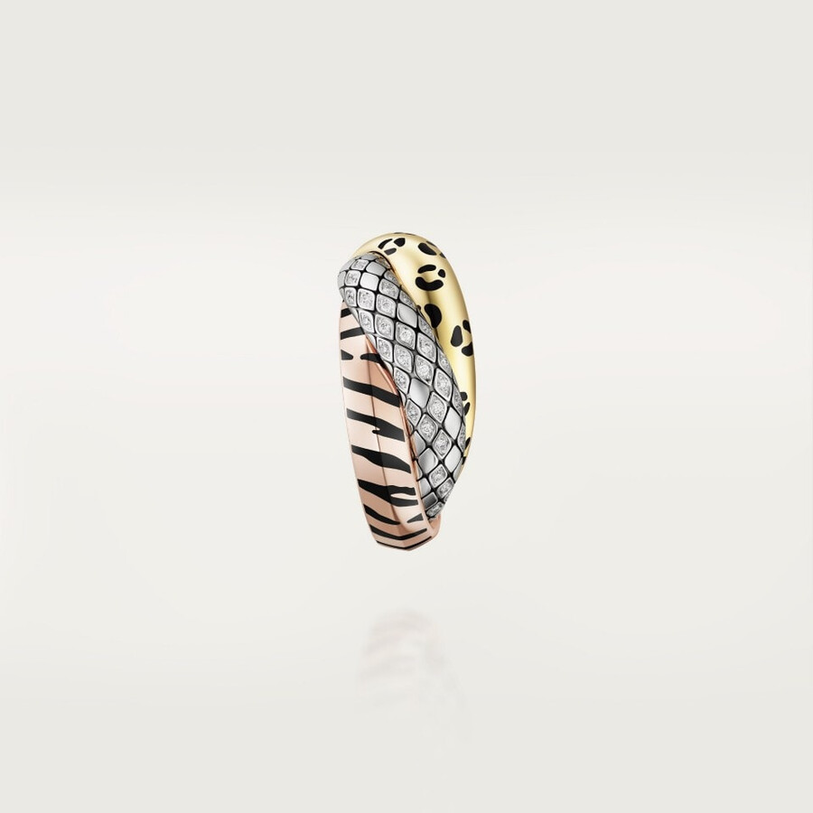 trinity single earring lacquer half-paved