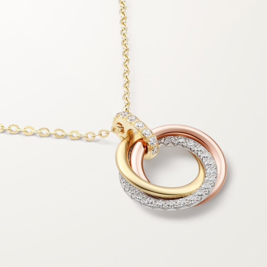 trinity pendant small model half-paved