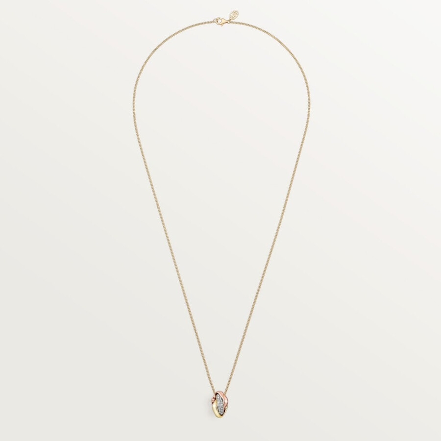 trinity pendant cushion-shaped half-paved