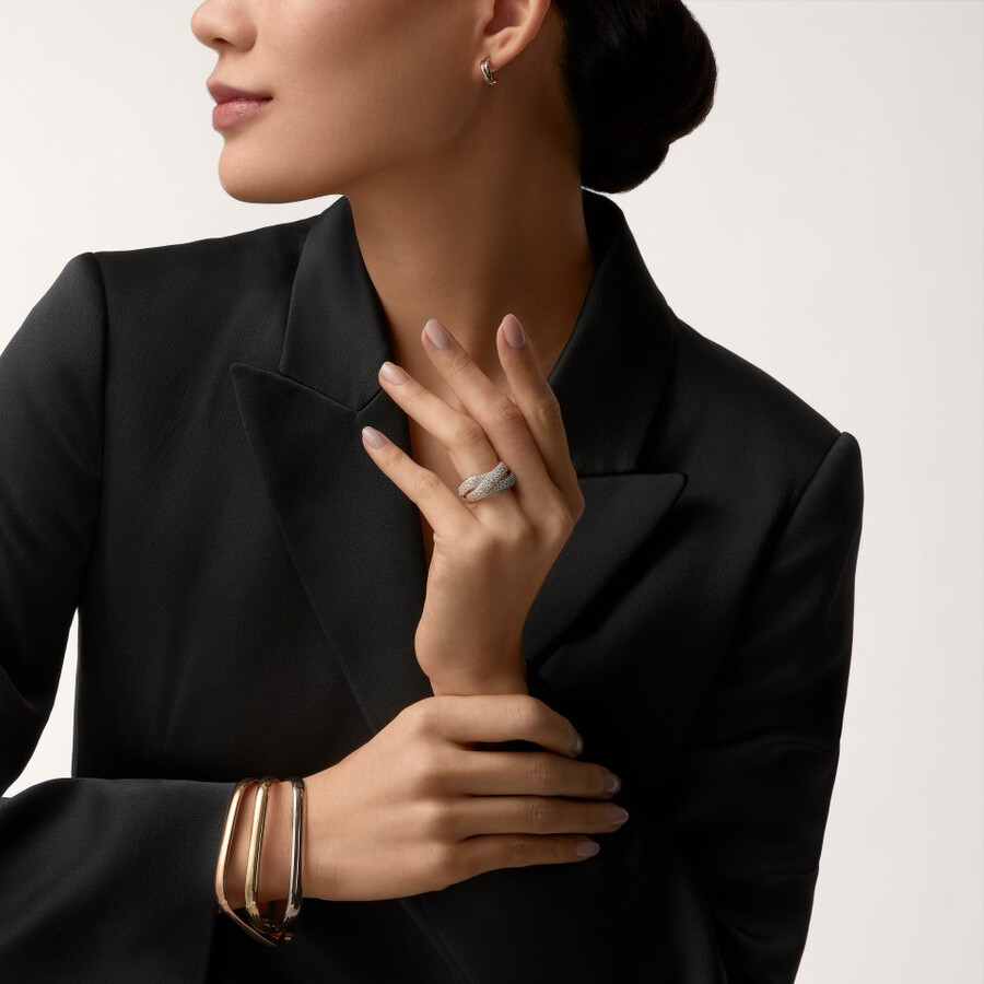 trinity ring cushion-shaped large model paved
