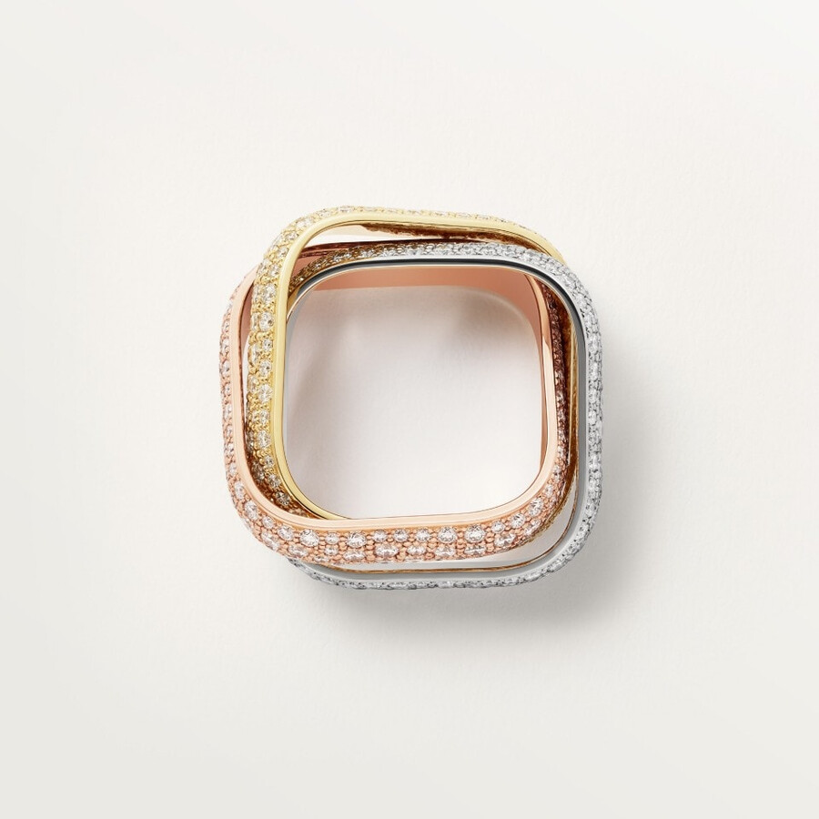 trinity ring cushion-shaped large model paved