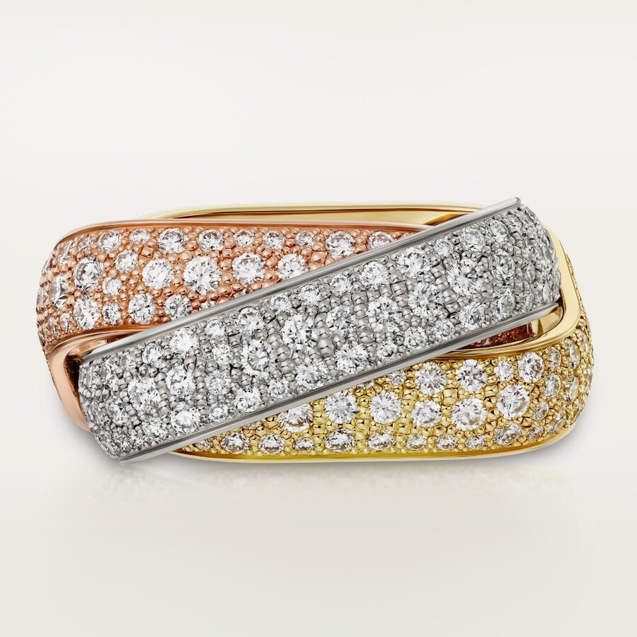 trinity ring cushion-shaped large model paved