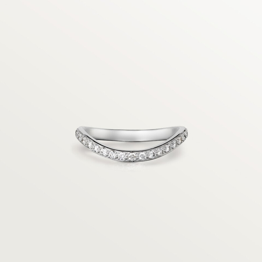 trinity ruban wedding band 2 mm width paved