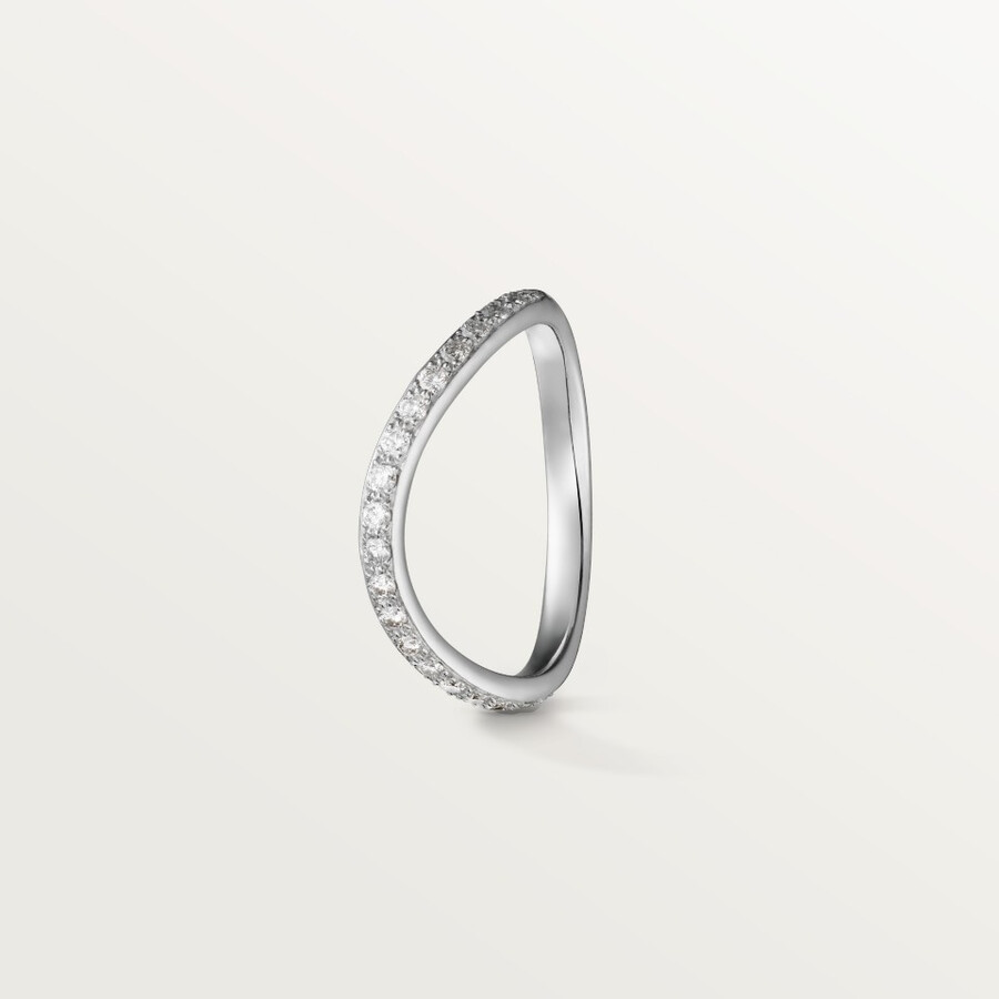 trinity ruban wedding band 2 mm width paved